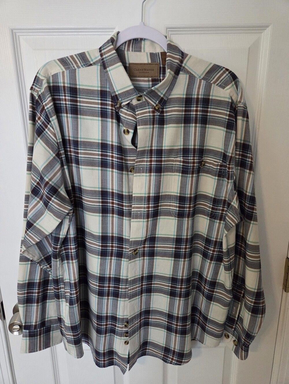 ClearWater Outfitters Purple Plaid Shirt